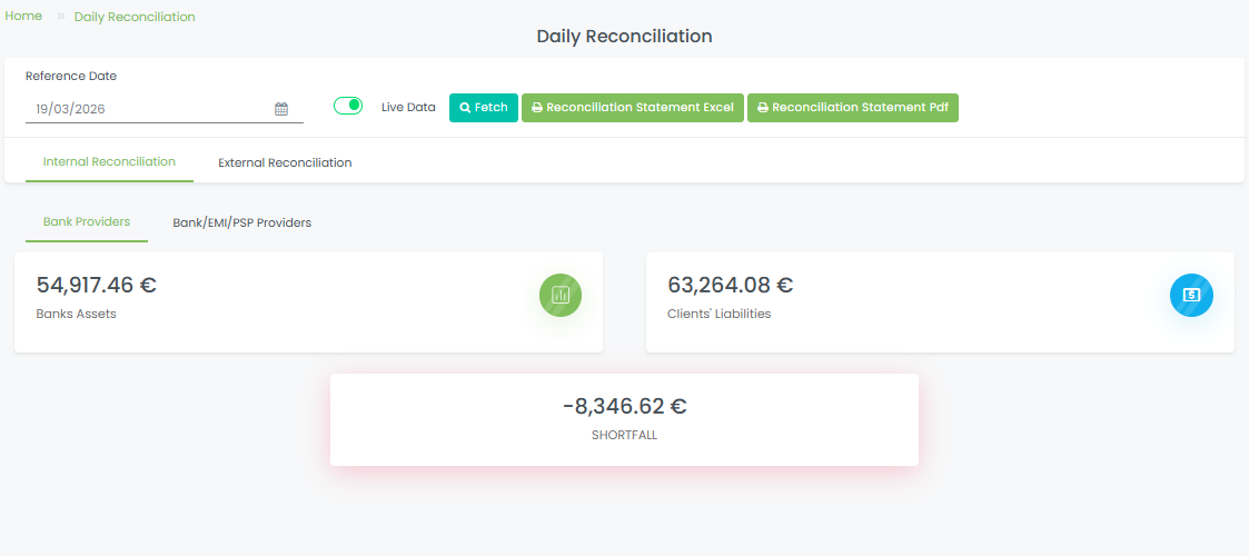 Reconciliation of Clients screenshot 1