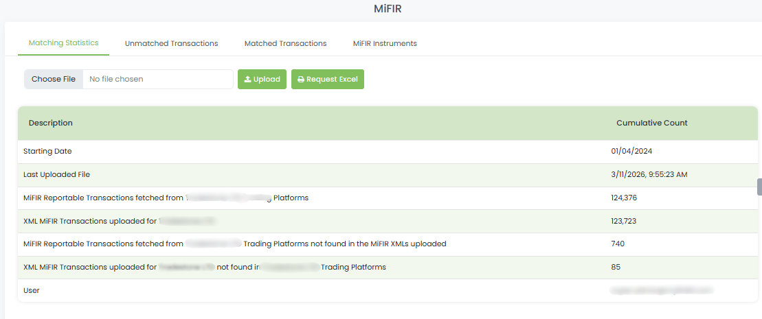 MiFIR Audit & Reconciliation screenshot 1